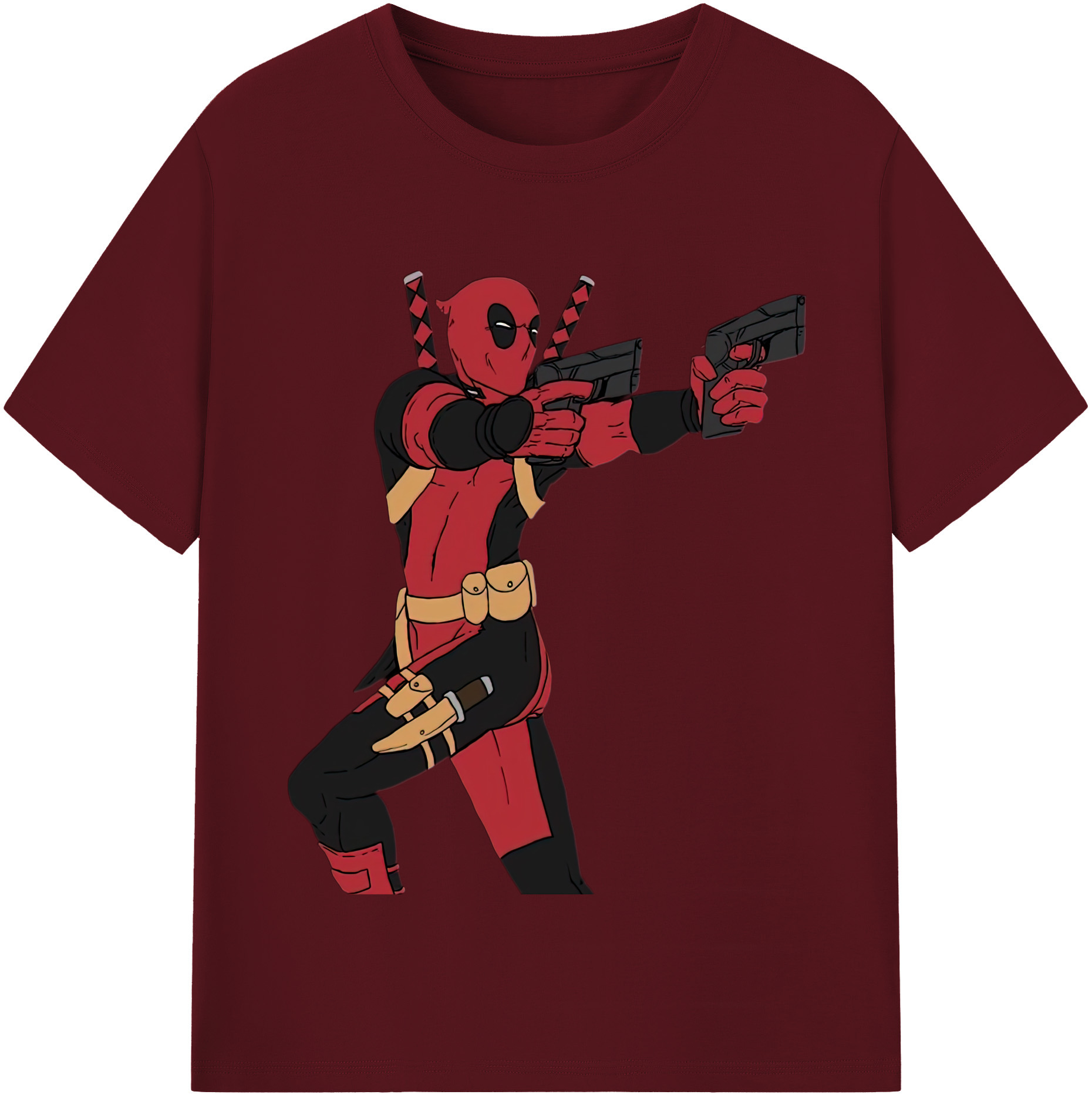 （画像用） Deadpool デッドプール 綿100％半袖Tシャツ（フロントプリント）